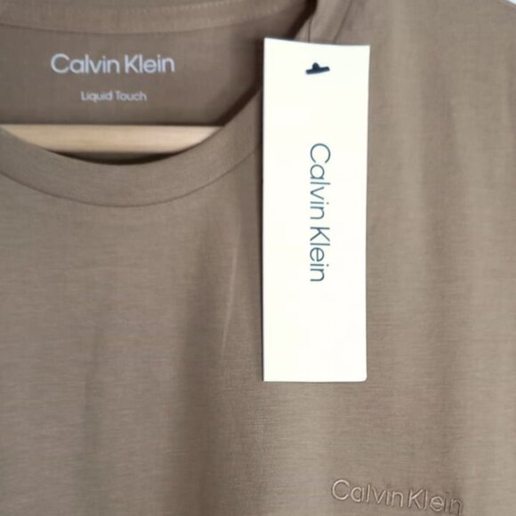 Calvin Klein Liquid Touch Crewneck T-Shirt - Color Capers - Size M - Picture 5 of 10